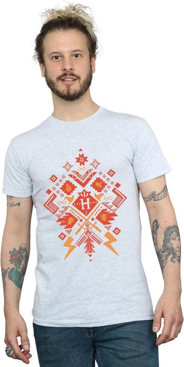 Actual product image Mens Christmas Fair Isle T-Shirt (L)