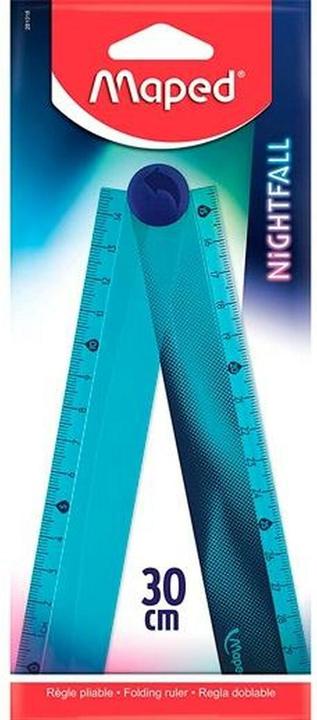 Produktbild Maped Lineal Nightfall Blau Kunststoff 30 cm 18 Stück (30 cm, Kunststoff)