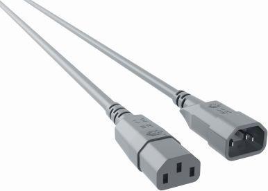 Actual product image Bachmann Power Cord C14 to C13 grey, Extension Cable (0.75 m)