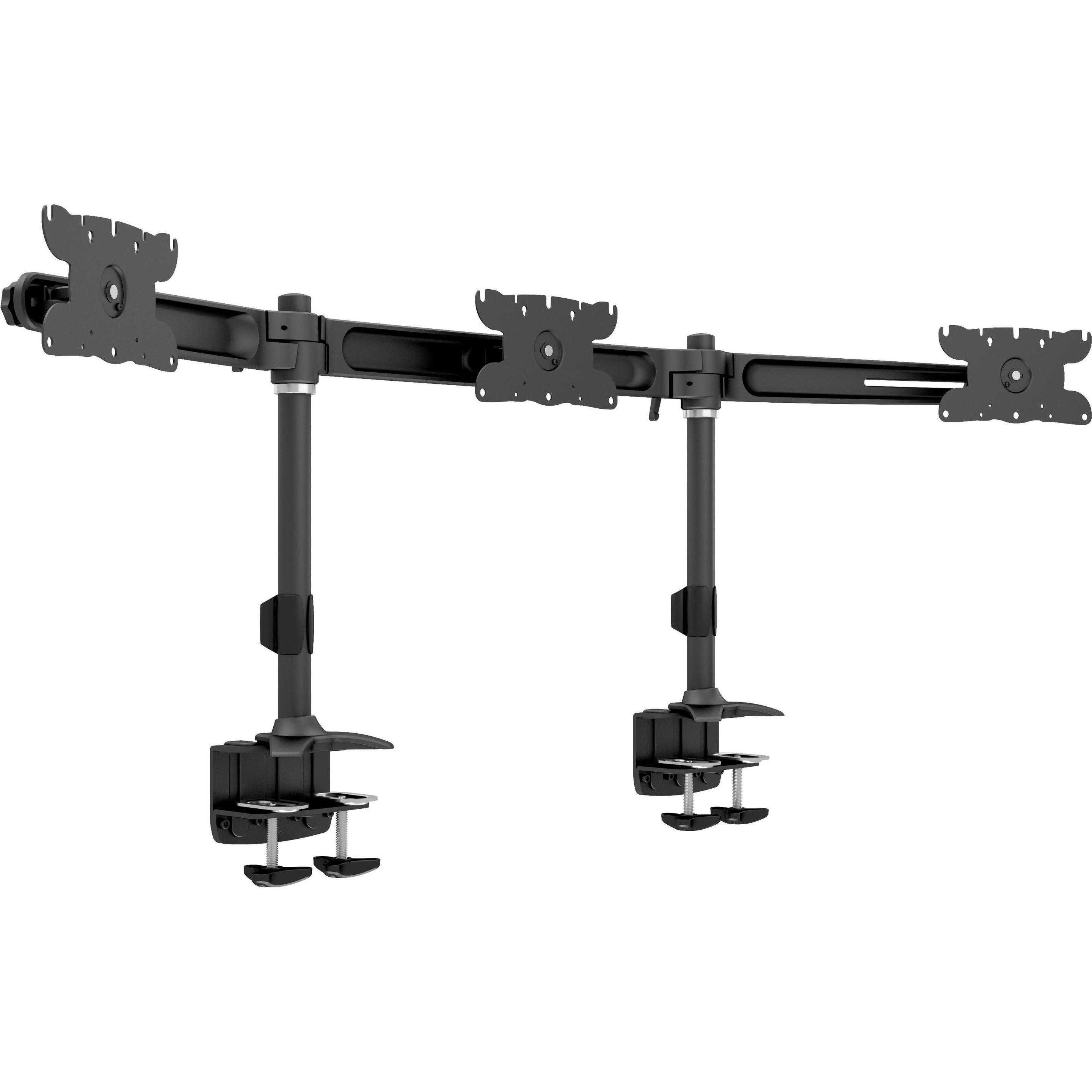 Multibrackets Desktopmount Triple Desk Clamp (Tisch, 32"), Monitor Halterung, Schwarz