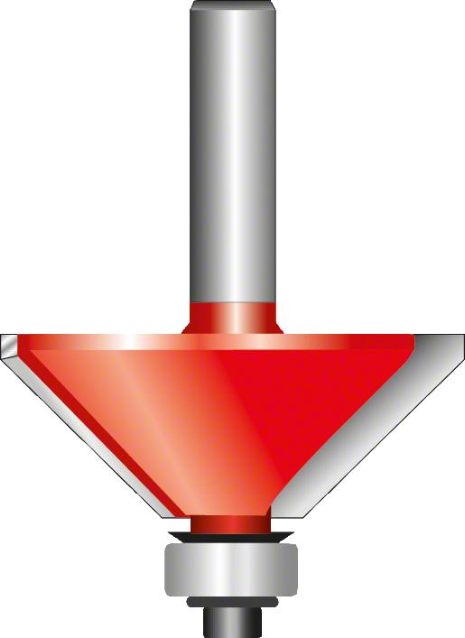 Produktbild Bosch Professional Zubehör Abrundfräser Expert for Wood, 8 mm, D 16,7 mm, R1 2 mm, L 12,7 mm, G 55 mm