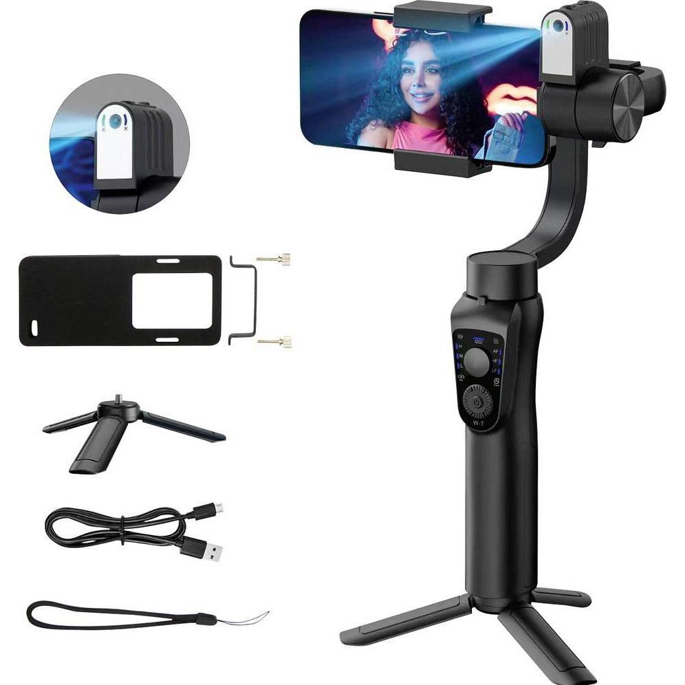 Easypix GoXtreme GX4 Gimbal mit Tracker (Smartphone, Action camera, 0.28 kg), Gimbal, Nero