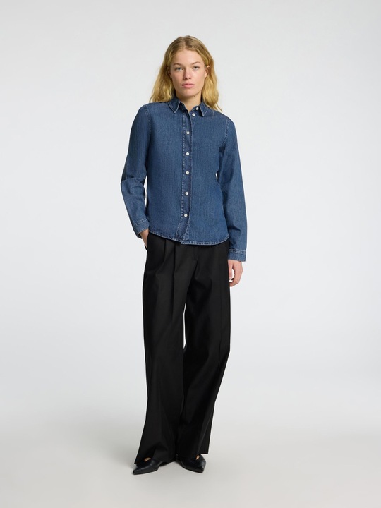 Immagine prodotto Selected Femme Camicia in denim a maniche lunghe aderente al corpo (36)