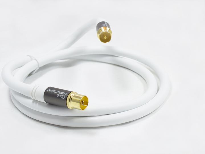 Actual product image Good Connections Antenna cable SmartFLEX, IEC/coax male to female, gold plated, quad shielded, shielding 120dB (120 dB, Antenna cable)