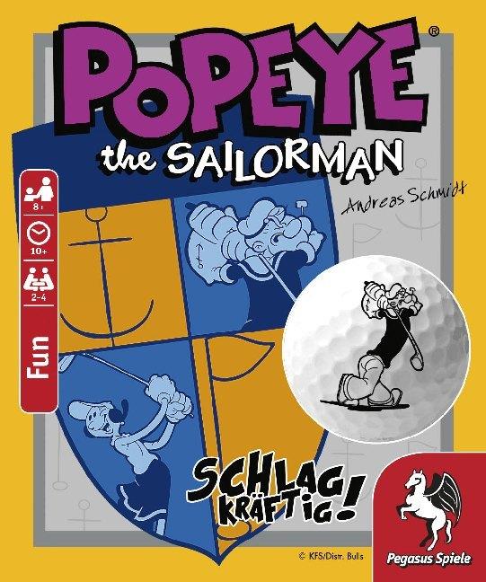 Produktbild Pegasus 20045G - Popeye - Schlagkräftig!, Bierdeckelspiel, 2-4 Spieler, ab 8 Jahren (DE-Ausgabe) (Deutsch)