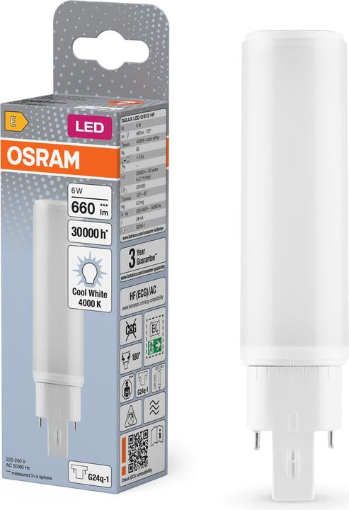 Actual product image Osram DULUXDE13LED 6W/840230VHF (G24q-1, 660 lm, 1 x)