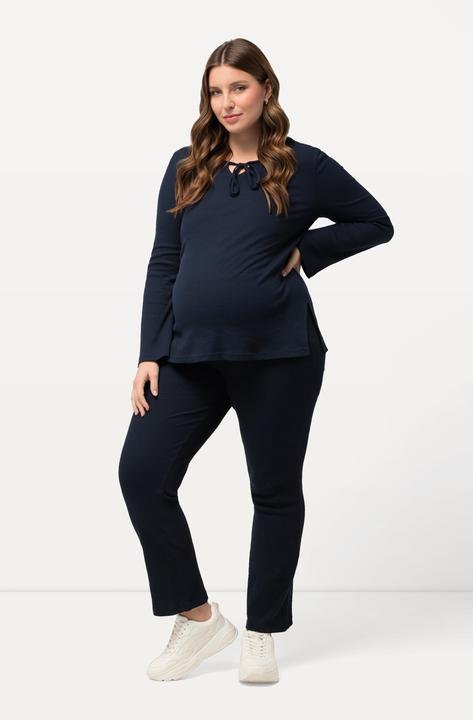 Actual product image Ulla Popken Bellieva Jerseyhose, Rippjersey, Elastikbund, Schlag (50, 52)