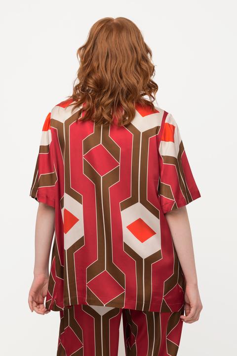 Produktbild Ulla Popken Tunika, Retro-Design, A-Linie, Tunika-Ausschnitt, Halbarm (50, 52)