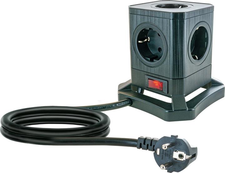 Actual product image Schwaiger Power tower sockets 7x Schuko+2x USB (5 x, 1.80 m)
