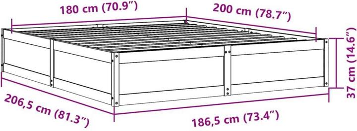 Image du produit vidaXL Bettgestell (180 x 200 cm)