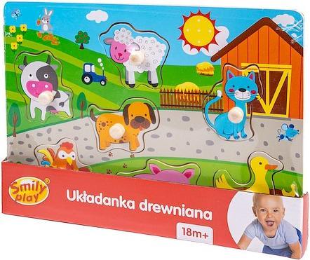 Productafbeelding Smily Houten puzzel met handgrepen Puzzel Farma Play (7 onderdelen)