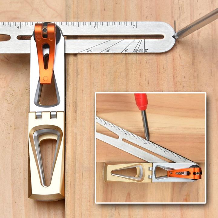 Produktbild Stahlwerk Schmiege mit Anschlag Winkelschmiege Kombiwinkel Multifunktionswinkel