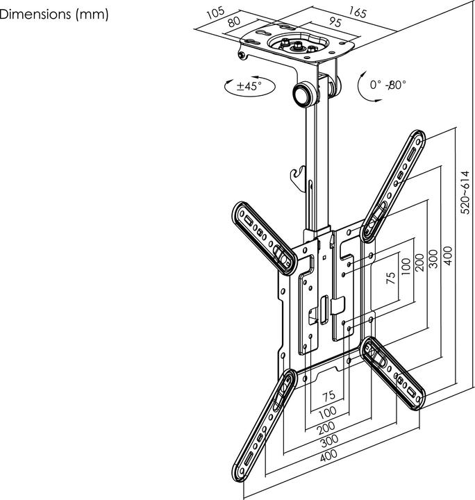 Produktbild equip Wandhalterung 23"-55"/ 1TFT 20kg fest sw (20 kg, 23" - 55")