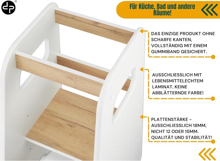 Actual product image DefiPad Learning Tower for Children in White Oak