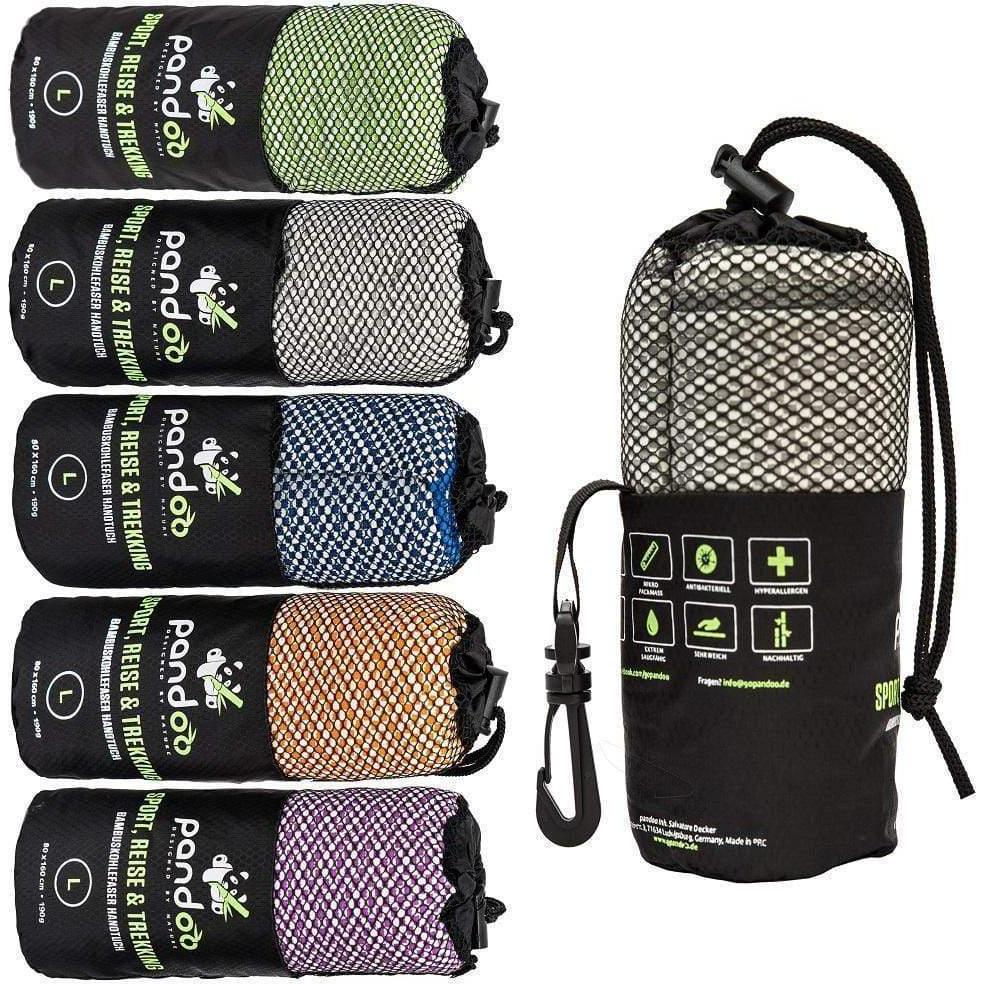 Thumbnail - Pandoo, Reisehandtuch, Badetuch L dunkelgrau 80,0 x 160,0 cm, Grau, (80 x 160 cm)