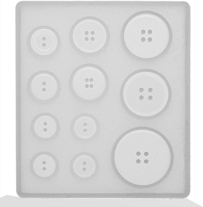 Actual product image Glorex Silicone mould 9 x 8 cm, 11 pieces, buttons