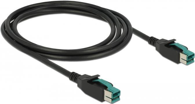 Actual product image Delock 85493 PoweredUSB cable plug 12 V (2 m, USB 2.0)