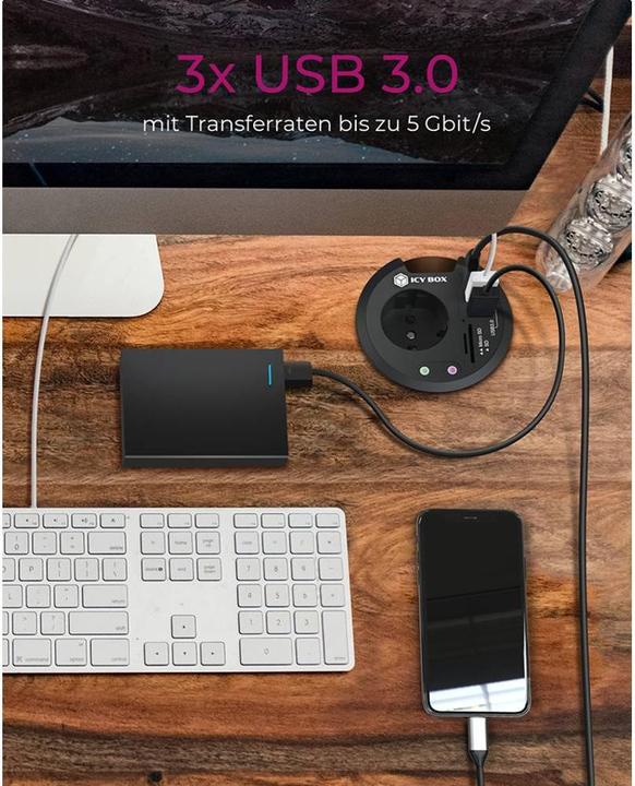Image du produit Icy Box IB-HUB1430-CR (USB-A, 3 Ports)