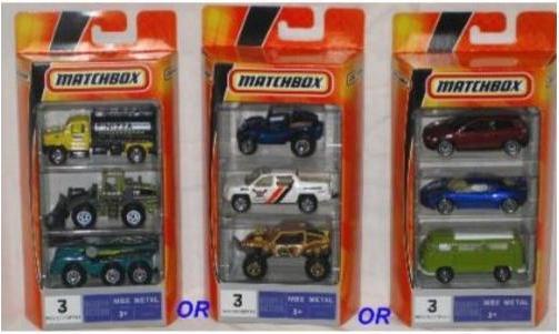 Actual product image Mattel Die Cast 3 Pack Assortment