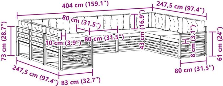 Produktbild vidaXL Outdoor-Sofa