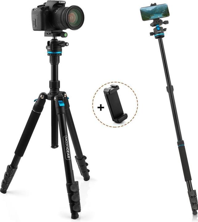 Produktbild Mojogear Mojogenar Swift Tripod 175 cm mit Monopod EN-Telefonhalter (Mg-T03)