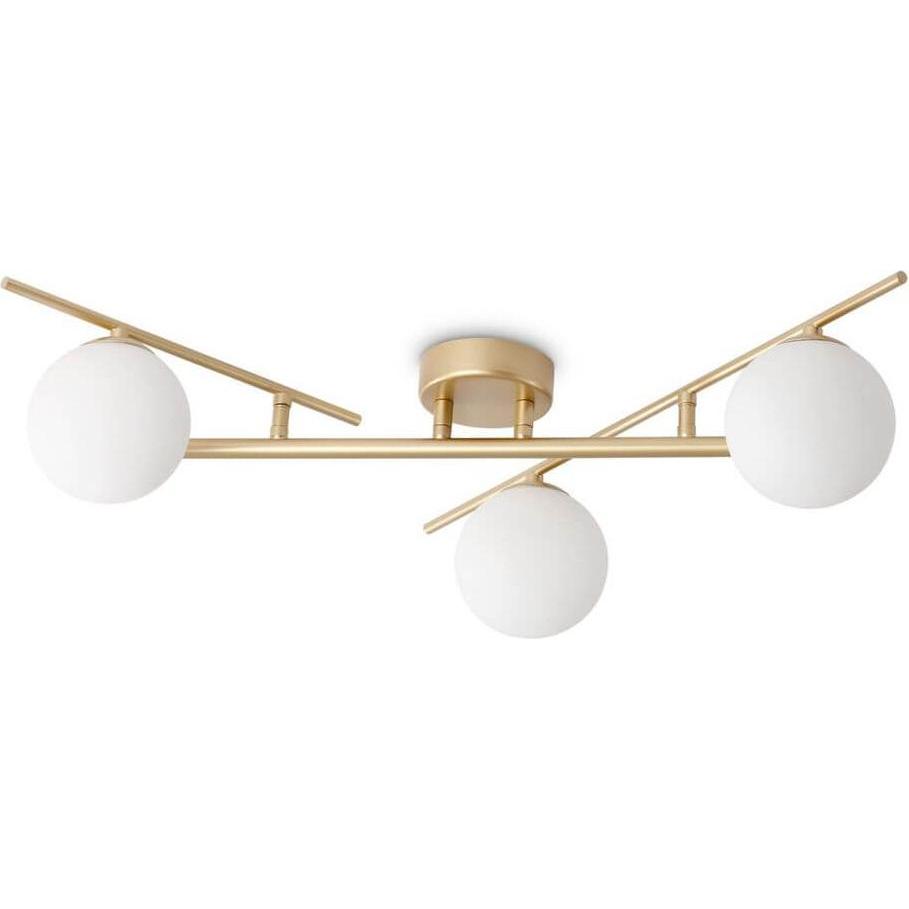 Ideal lux, Wandleuchte + Deckenleuchte, ATLAS G9 Deckenleuchte 3x dimmbar Gold warmweiss 311340 (370 lm, G9)