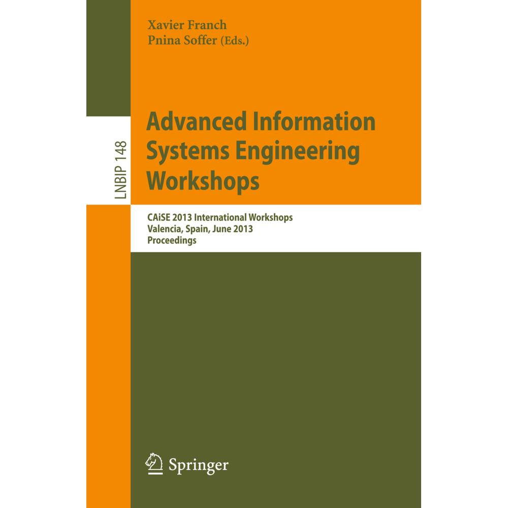 Advanced Information Systems Engineering Workshops, Fachbücher von Xavier Franch, Pnina Soffer