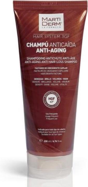Martiderm Hair System 3gf Champu Anticaida Antiaging 200ml (200 ml, Flüssiges Shampoo)