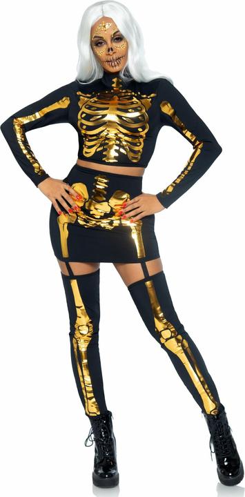 Produktbild Leg Avenue Gold-Glamour Skelettgirl Kostüm (L)