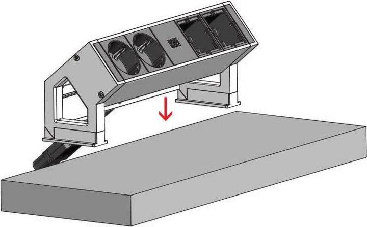 Actual product image Bachmann DESK2 Adhesive base RAL9005 Black 2 pcs.