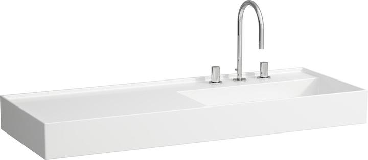 Actual product image Laufen Wash basin KARTELL 1200x460mm drain rl o ÜL 1 HL version we LCC (460 mm, 1200 mm)