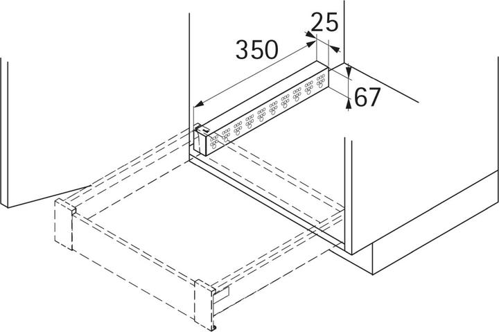 Productafbeelding Hettich Kunststof afstandslijst Nominale lengte 270, 300, 350, 400, 450, 500, 550, 650 mm