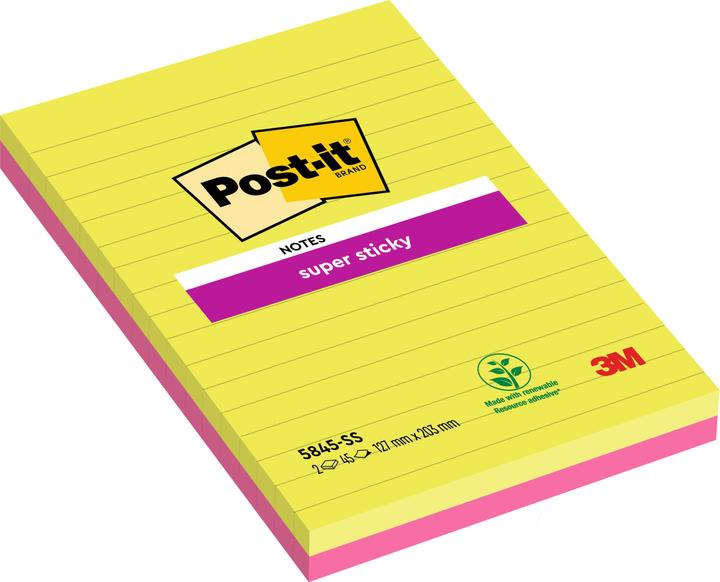 Image du produit Post-it Notes super collantes (12,5 x 20,5 cm)