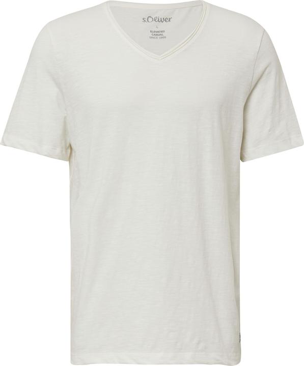 Immagine prodotto S.Oliver T-Shirt Luftiges T-Shirt mit V-Ausschnitt und Flammgarnstruktur (L)
