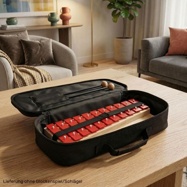 Actual product image keepdrum Tasche MB01BK für Glockenspiele schwarz