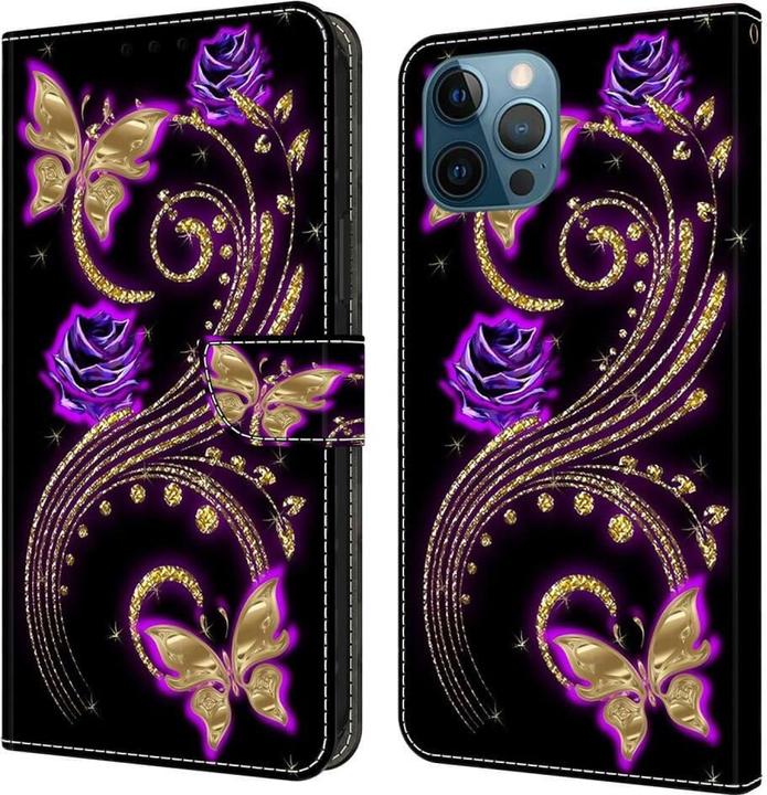 Produktbild Cover-Discount iPhone 15 Pro Max - 3D-Effekt Hülle Etui Schmetterlinge (Apple iPhone 15 Pro Max)