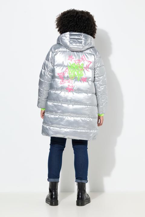 Produktbild Angel of Style Steppmantel, Straight Fit, Neon-Details, Rückenprint