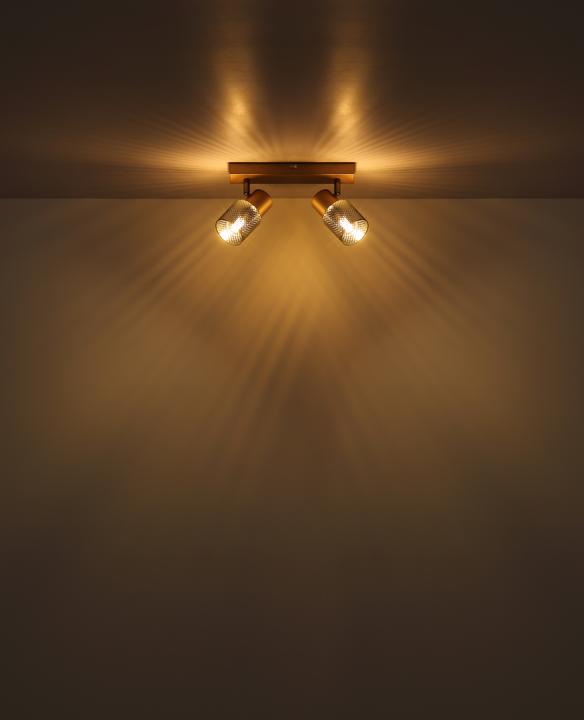 Produktbild Globo Satella E14 Strahler 2-fach 40W Kaffeefarben Matt, Metall Ø7cm 54314-2 (E14)