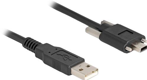 Actual product image Delock USB 2.0 cable type A plug to type mini-B plug with (1 m, USB 2.0)