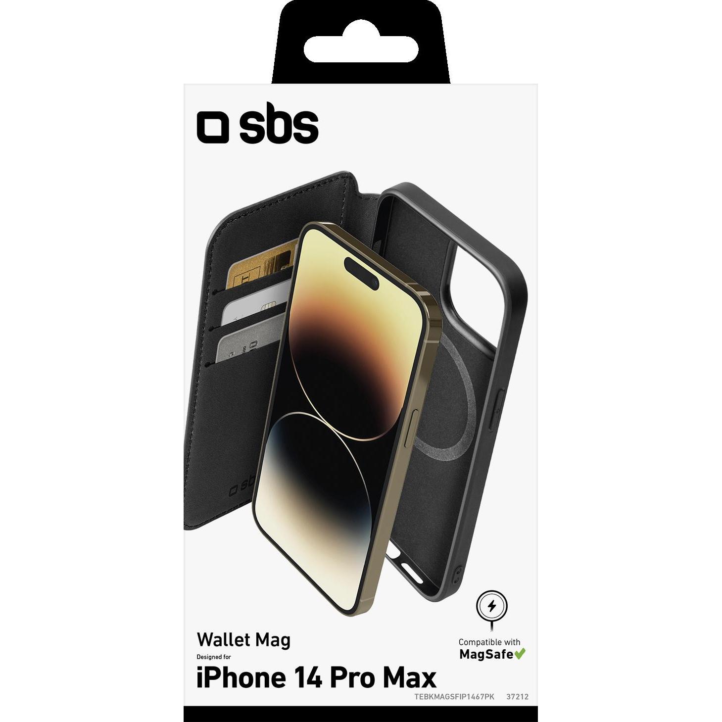 Thumbnail - SBS Wallet Case (Apple iPhone 14 Pro Max), Smartphone Hülle, Schwarz