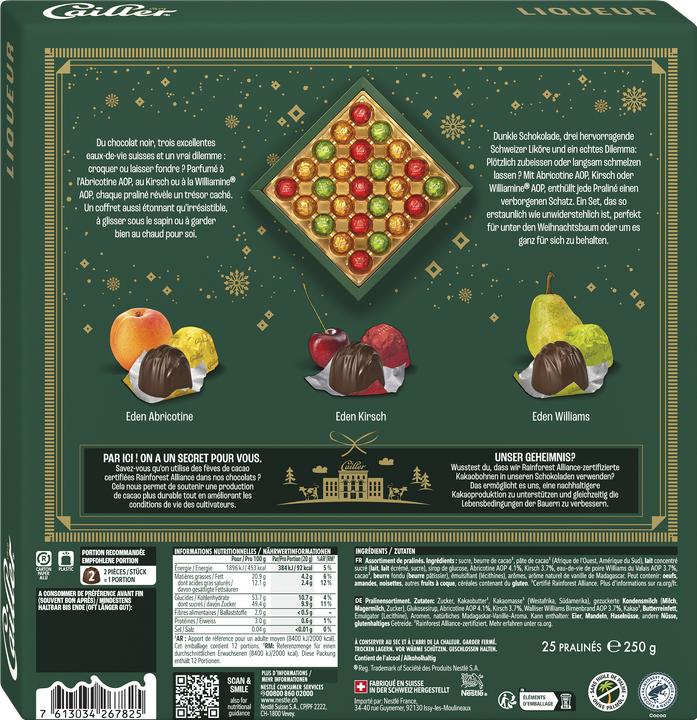 Image du produit Cailler Alcool Ambassador Chocolats de Noël (250 g)