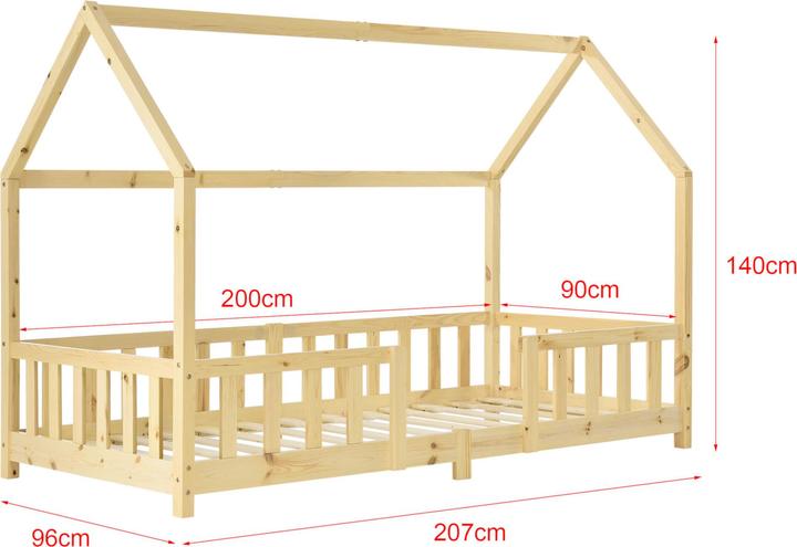 Produktbild En.Casa Sisimiut mit Matratze (90 x 200 cm)