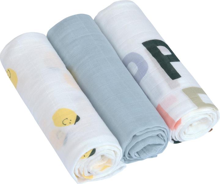 Lässig Mullwindeln & Mulltücher Mulltuch 3er Pack Heavenly Soft Swaddle L (80 cm, 80 cm)