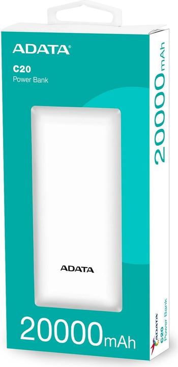 Actual product image Adata C20 (20000 mAh, 15 W, 74 Wh)