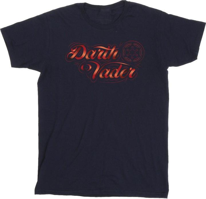 Actual product image Star Wars Mens Obi-Wan Kenobi Darth Vader Ribbon Font T-Shirt (S)