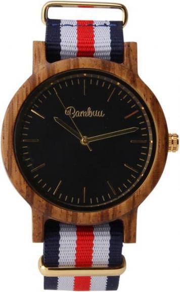 Image du produit Bambuu Horloge en bois (Montre analogique, 45 mm)