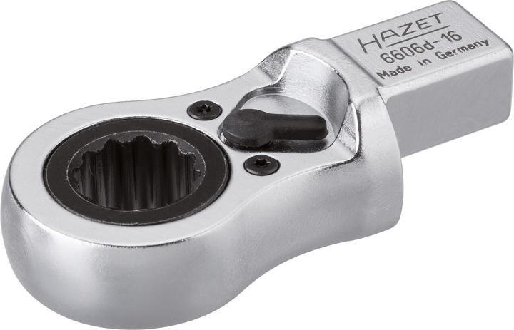Produktbild HAZET Einsteck-Ratschen-Ringschlüssel 6606D-16 ∙ Einsteck-Vierkant 14 x 18 mm ∙ Aussen Doppel-Sechsk… (1/2")