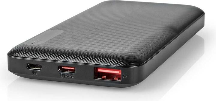 Nedis Powerbank 10000mAh 2x3.0A USBA/USBC Ausg MicroUSB/USBC Eing (10000 mAh, 18 W, 37 Wh)