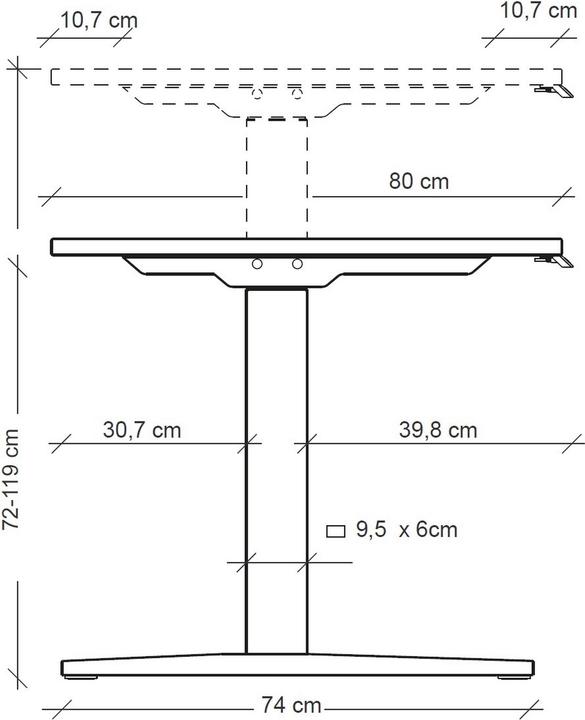 Image du produit Bümö Bureau électrique XMKA (180 x 80 x 72 cm)