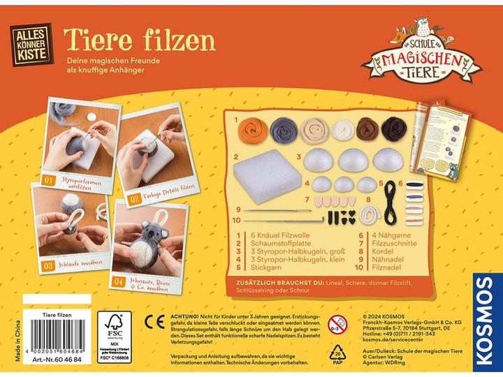 Productafbeelding Kosmos De school van magische dieren - dieren vilten